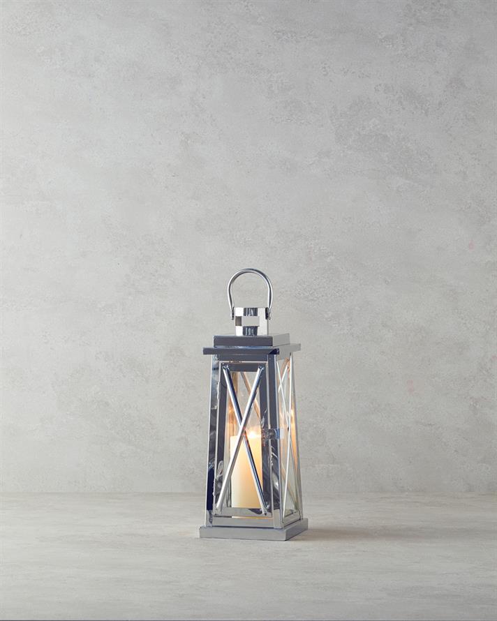 Carly Metal Lantern Silver