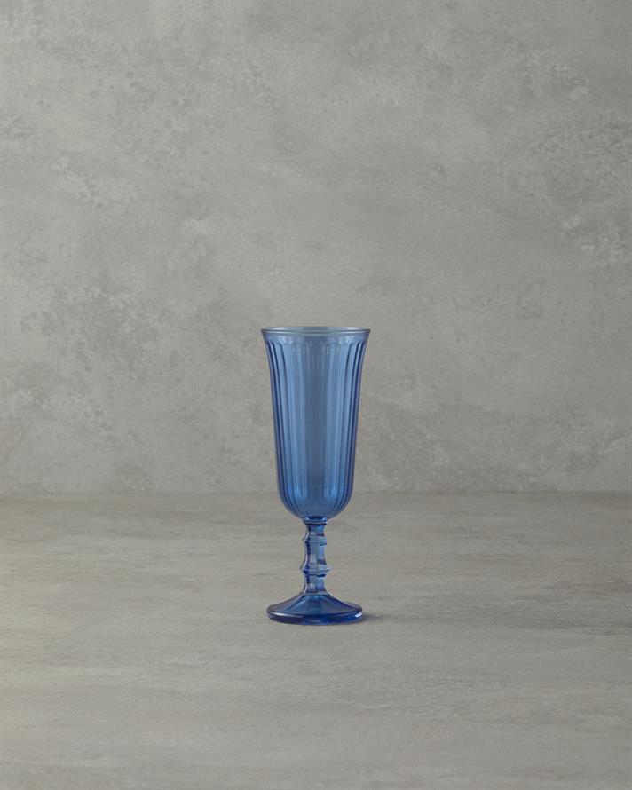 Carnival Glass Set of 3 Glasses Blue