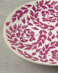 Carnival Floral Bone Porcelain Serving Plate 25 cm Fuchish-White