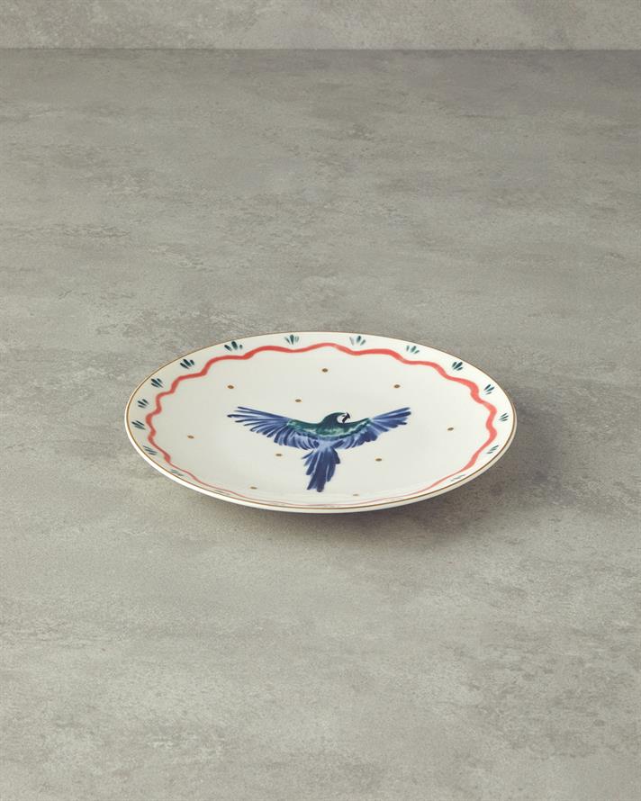 Carnival Phenix Bone Porcelain Cake Plate 20 cm Blue-green