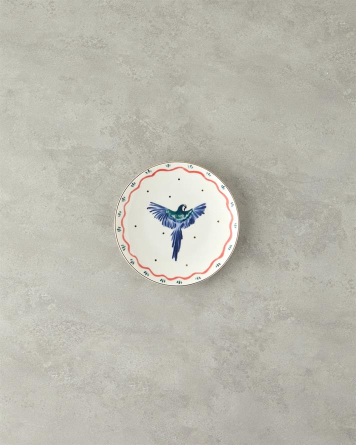 Carnival Phenix Bone Porcelain Cake Plate 20 cm Blue-green