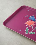 Carnival Posy Melamine Non-Slip Tray 27x36 cm Fuchsia