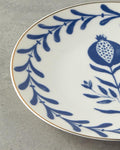 Carnival Tulip Bone Porcelain Cake Plate 20 cm Navy-White