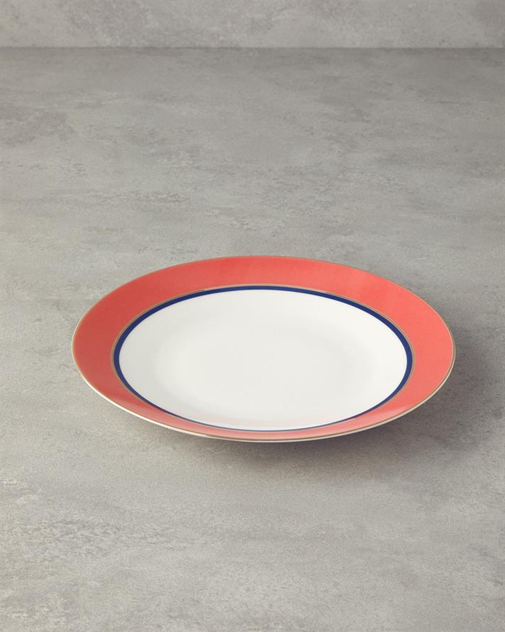 Carny Bone Porcelain Serving Plate 25 cm Orange