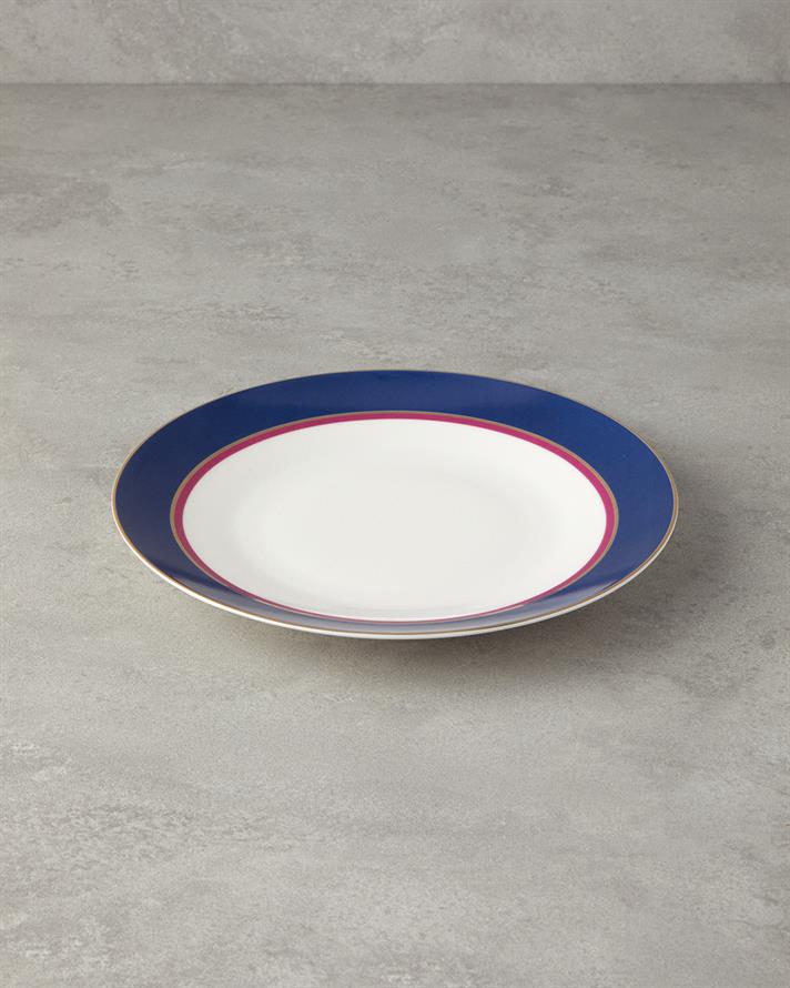 Carny Bone Porcelain Serving Plate 25 cm Navy