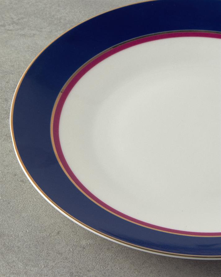 Carny Bone Porcelain Serving Plate 25 cm Navy