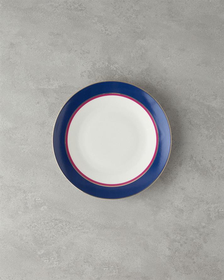 Carny Bone Porcelain Serving Plate 25 cm Navy