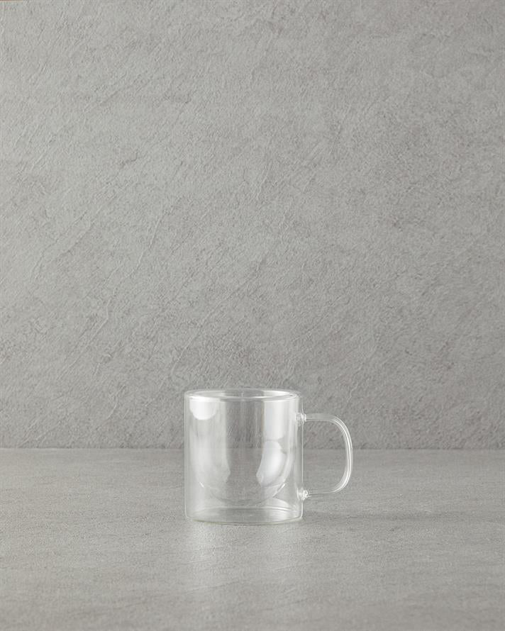 Cassidy Borosilkat Glass Double Walled Mug Transparent