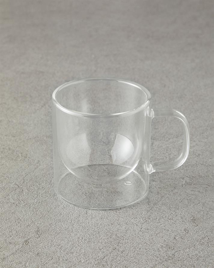 Cassidy Borosilkat Glass Double Walled Mug Transparent