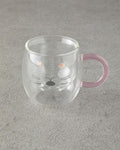 Catie Borosilicate Glass Double Walled Mug Pink