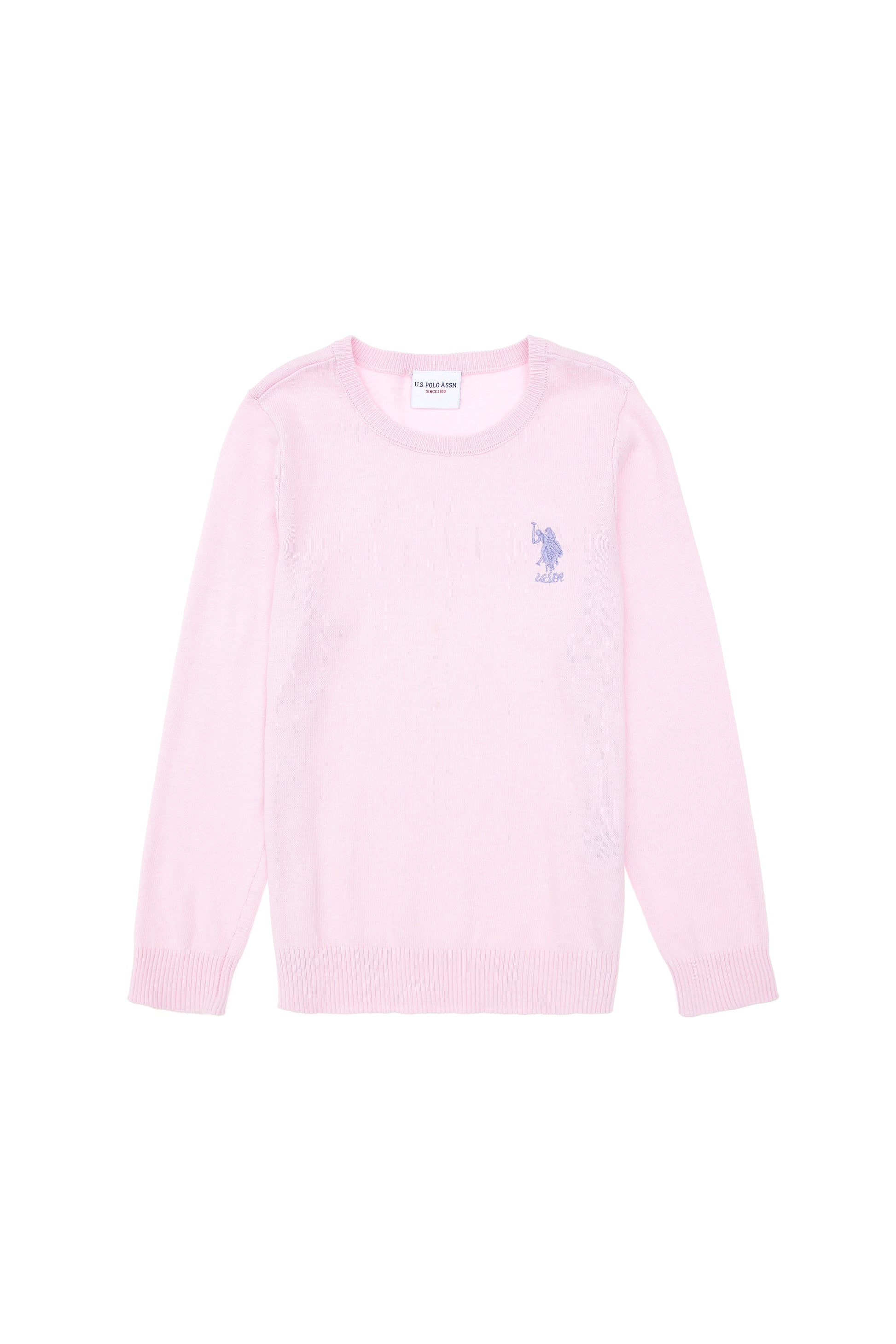 Girls' Pink Basic Sweater