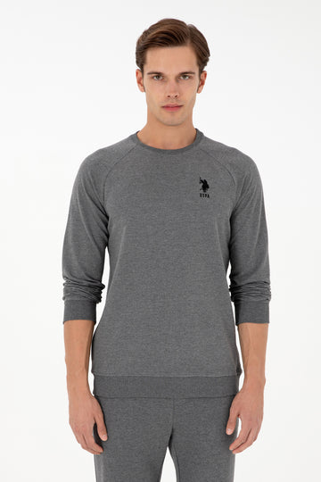 Men's Anthracite Melange Basic Sweatshirt