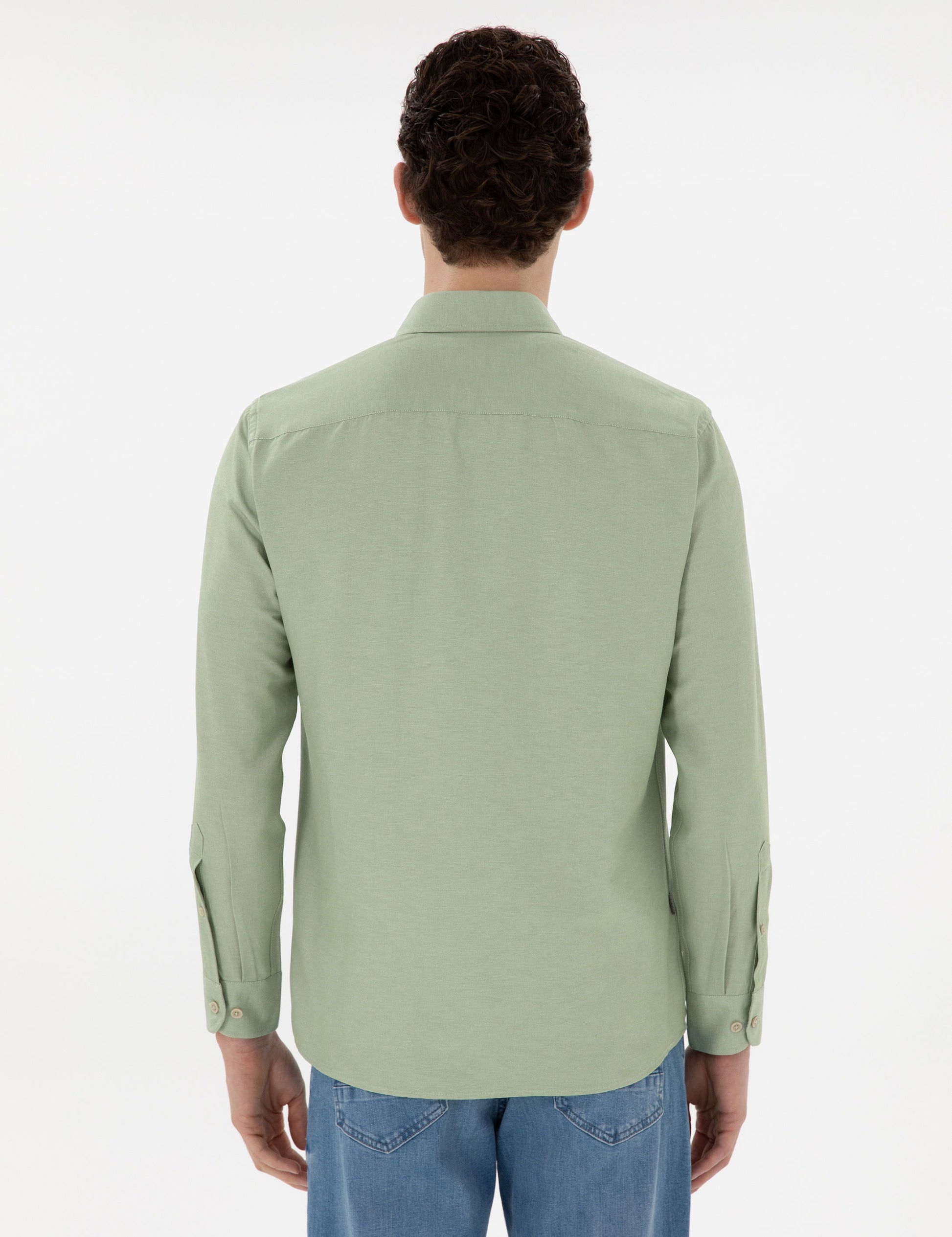 Green Regular Fit Long Sleeve Shirt