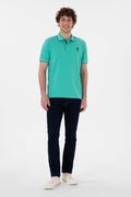 Men's Regular Fit Polo Neck Mint Basic T-Shirt