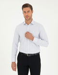 Navy Blue Slim Fit Long Sleeve Shirt