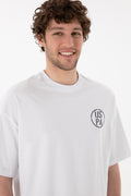 Men's Oversize Fit Crew Neck White T-Shirt