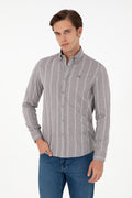 Men's Grey Long Sleeve Shirt