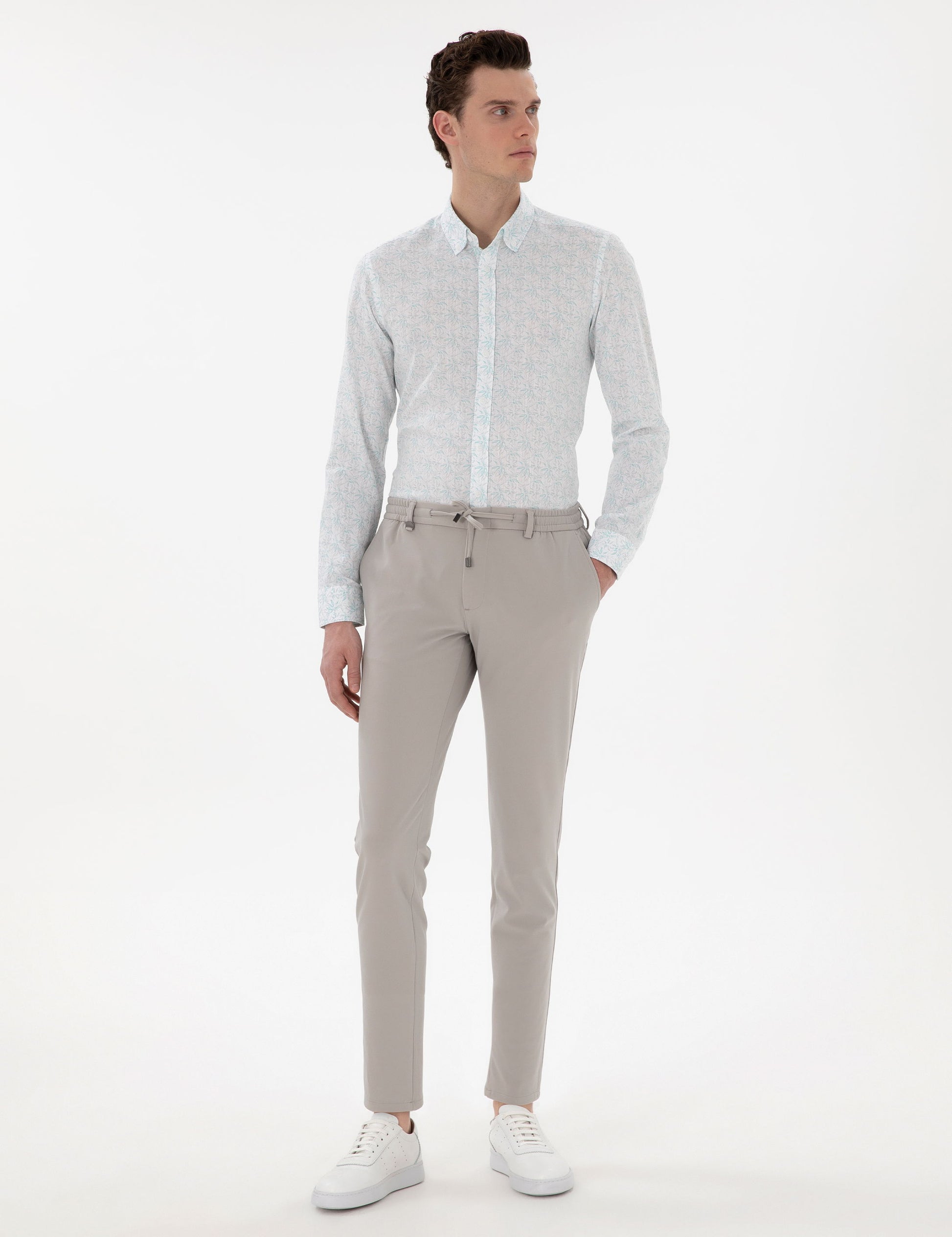 Mint Slim Fit Long Sleeve Shirt