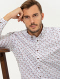 White Regular Fit Long Sleeve Shirt