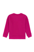 Girls' Fuchsia Basic Crew Neck Sweatshirt