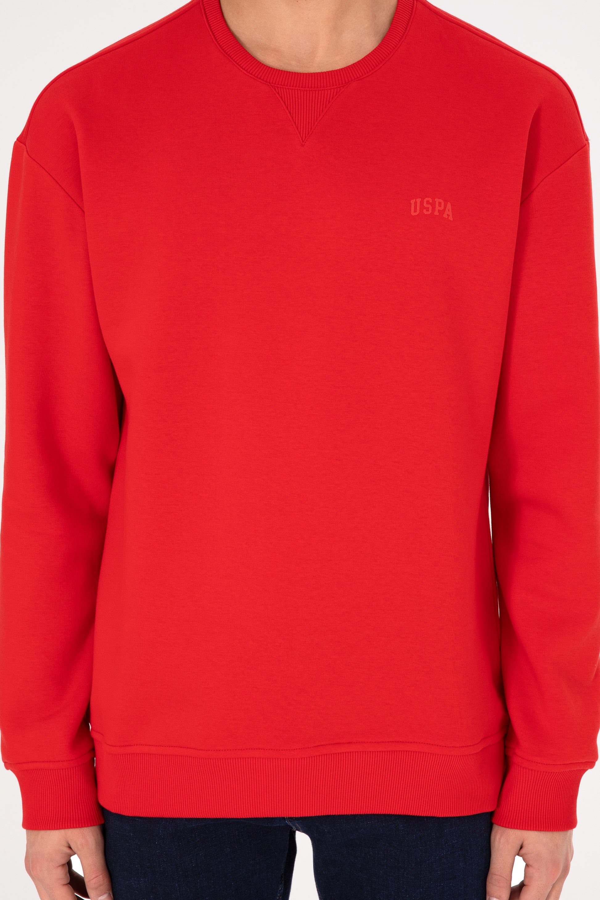 Men's Red Basic Sweatshirt