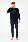 Men's Navy Blue Pajama Set