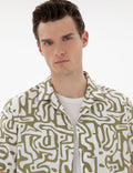 Khaki Comfort Fit Short Sleeve Shirt
