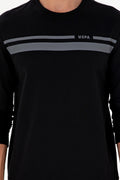 Men's Regular Fit Crew Neck Black Sweatshirt