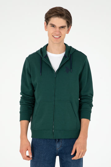 Men's Dark Green Knitted Cardigan