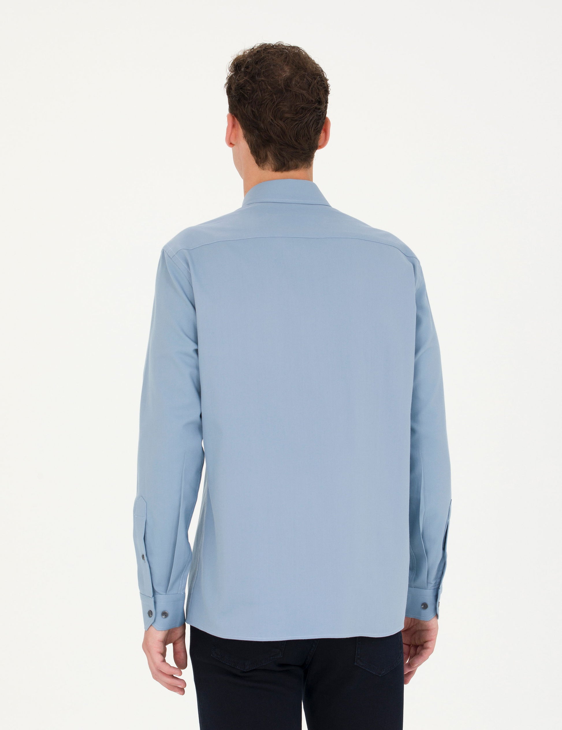 Blue Regular Fit Long Sleeve Shirt