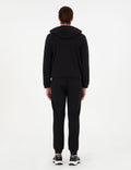 Black Slim Fit Leg Elastic Tracksuit