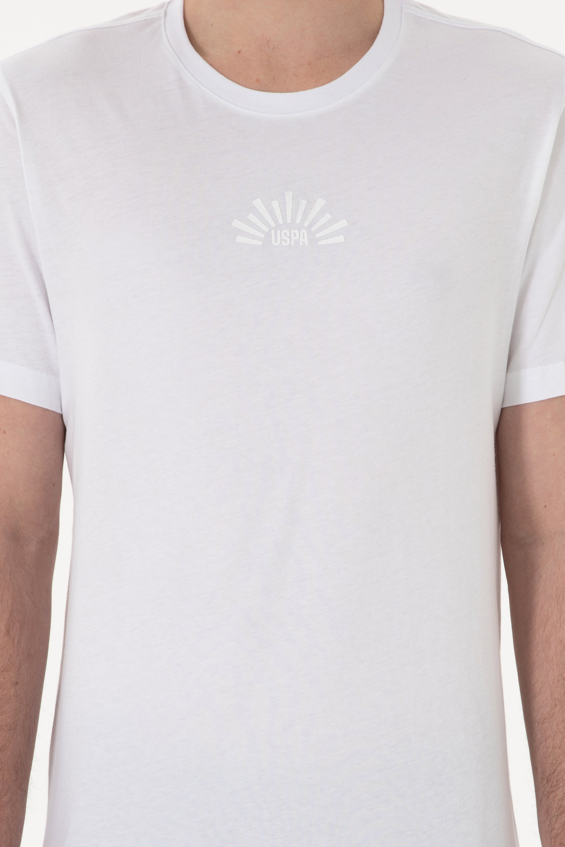 Men's Regular Fit Crew Neck White T-Shirt