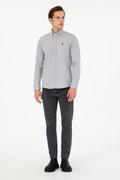 Men's Grey Long Sleeve Shirt