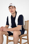 Men's Comfort Fit Crew Neck Navy T-Shirt
