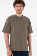 Men's Comfort Fit Crew Neck Mink T-Shirt