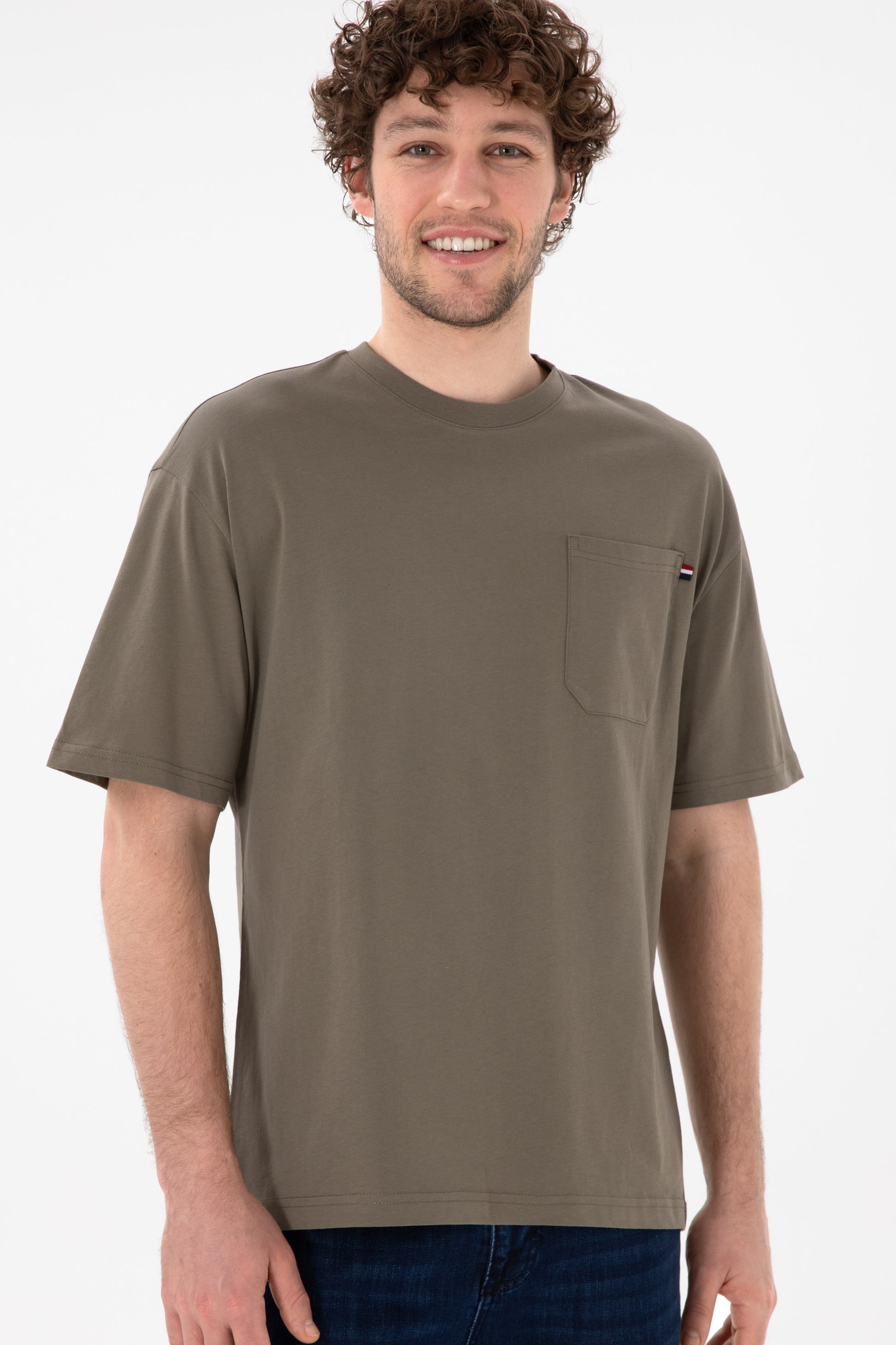 Men's Comfort Fit Crew Neck Mink T-Shirt