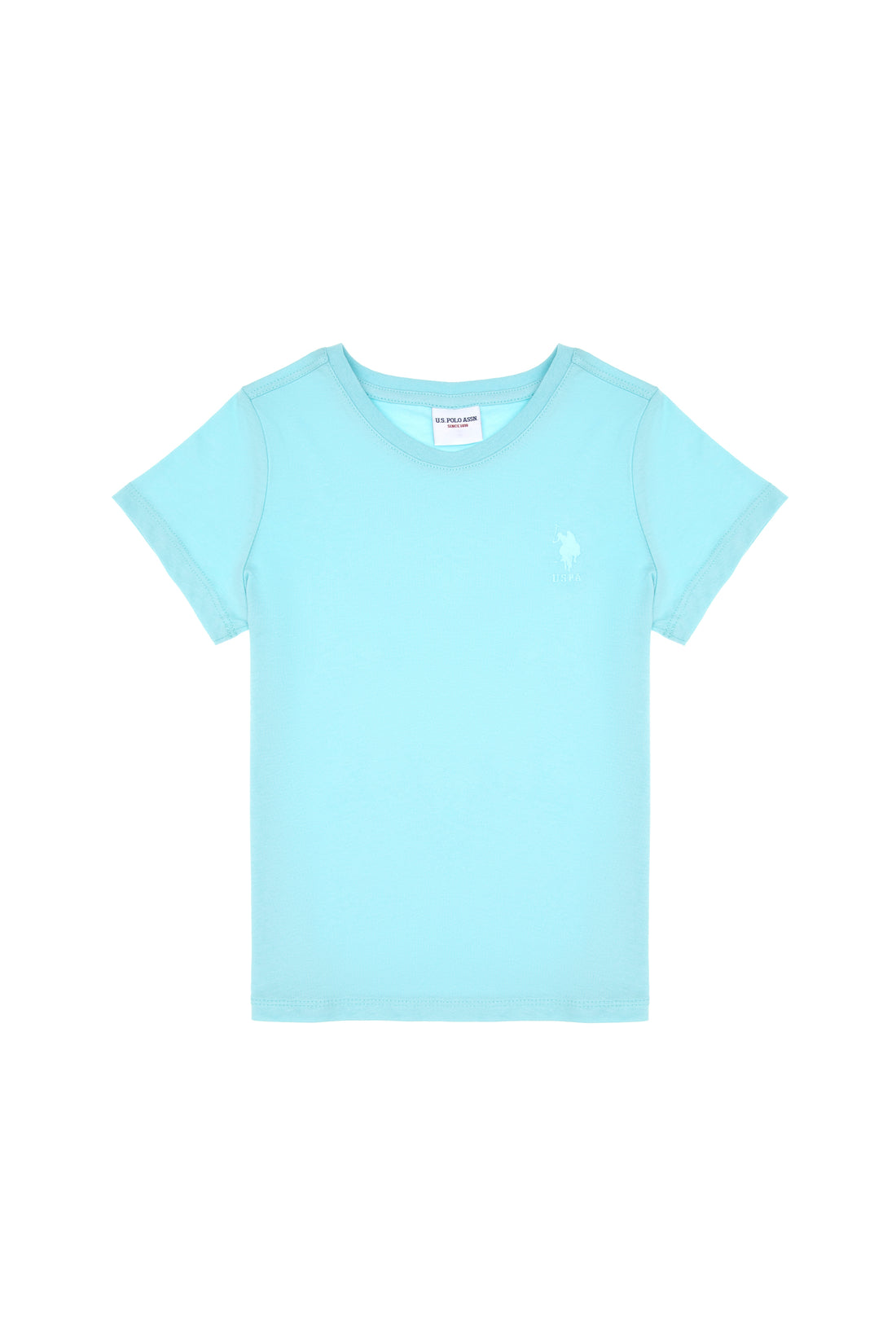 Boy's Aqua Basic Crew Neck T-Shirt