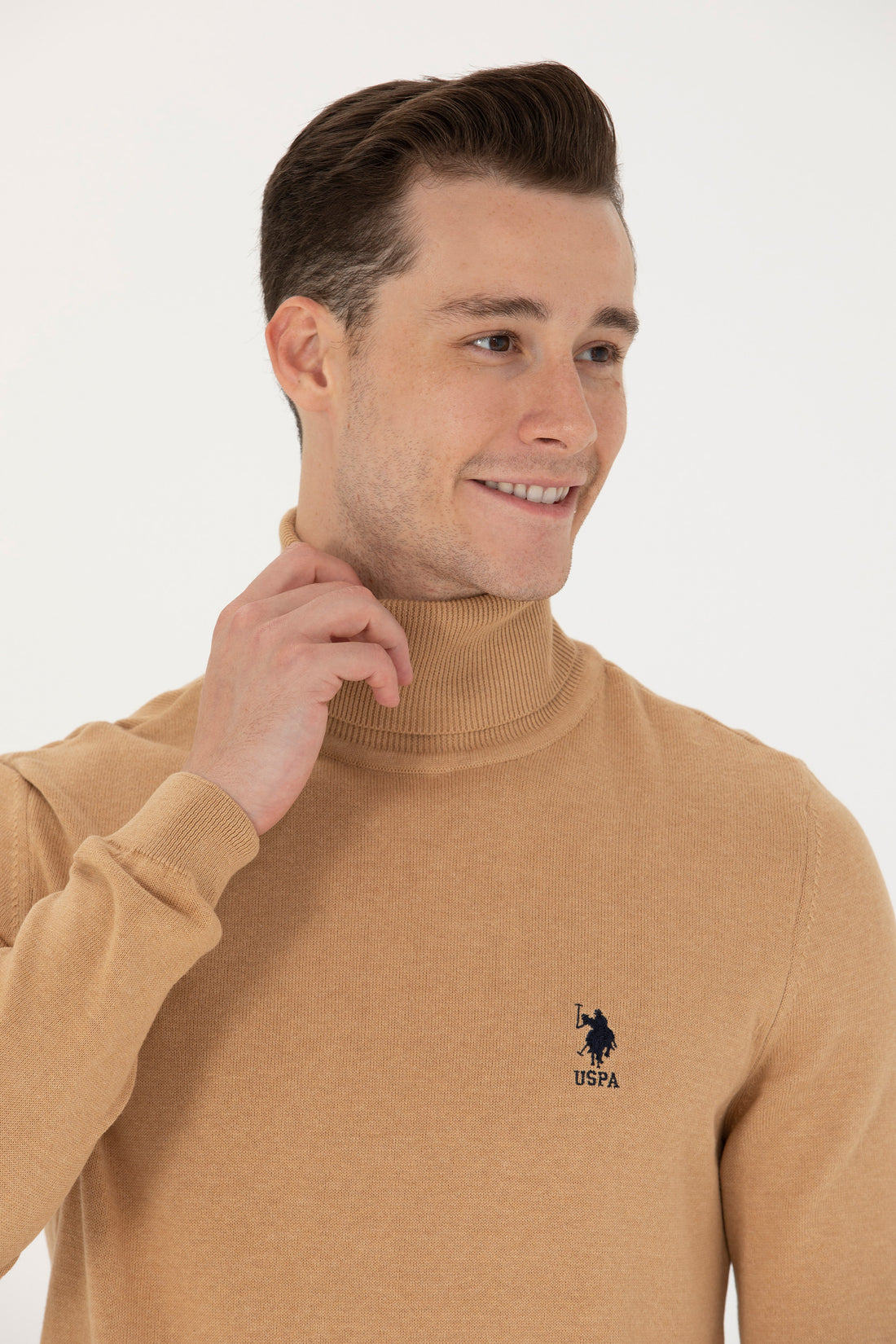 Men's Sand Melange Basic Sweater