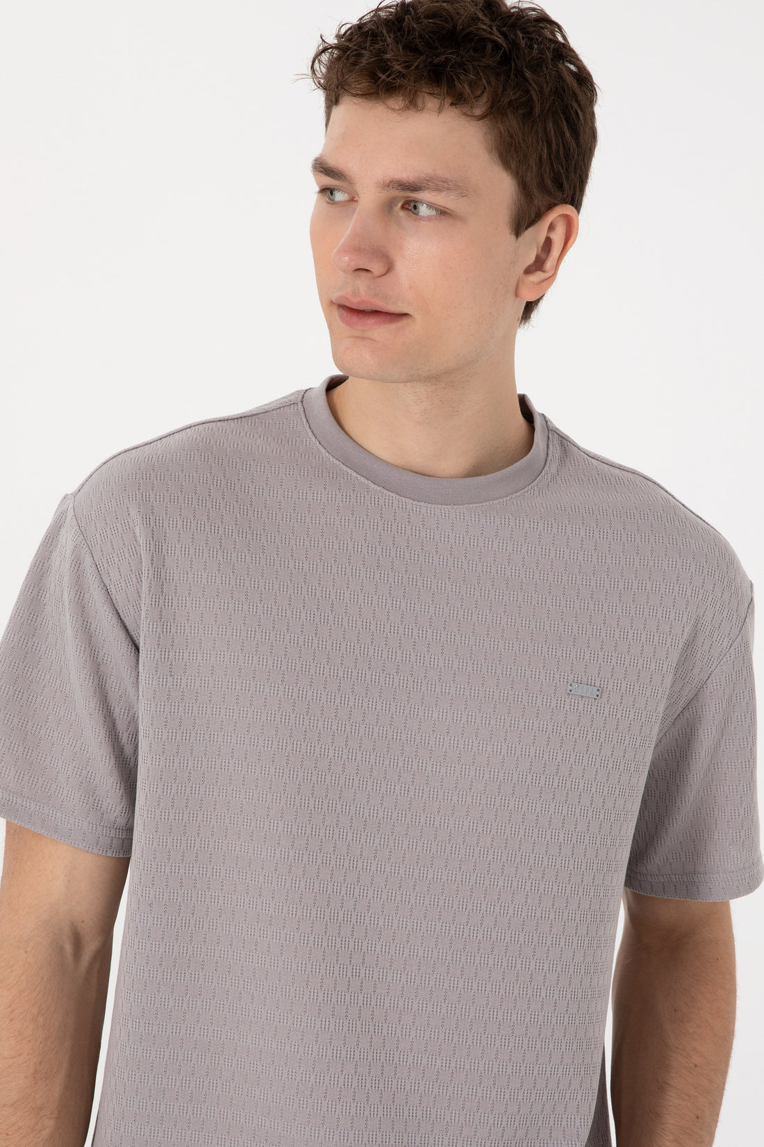 Men's Comfort Fit Crew Neck Dark Grey T-Shirt