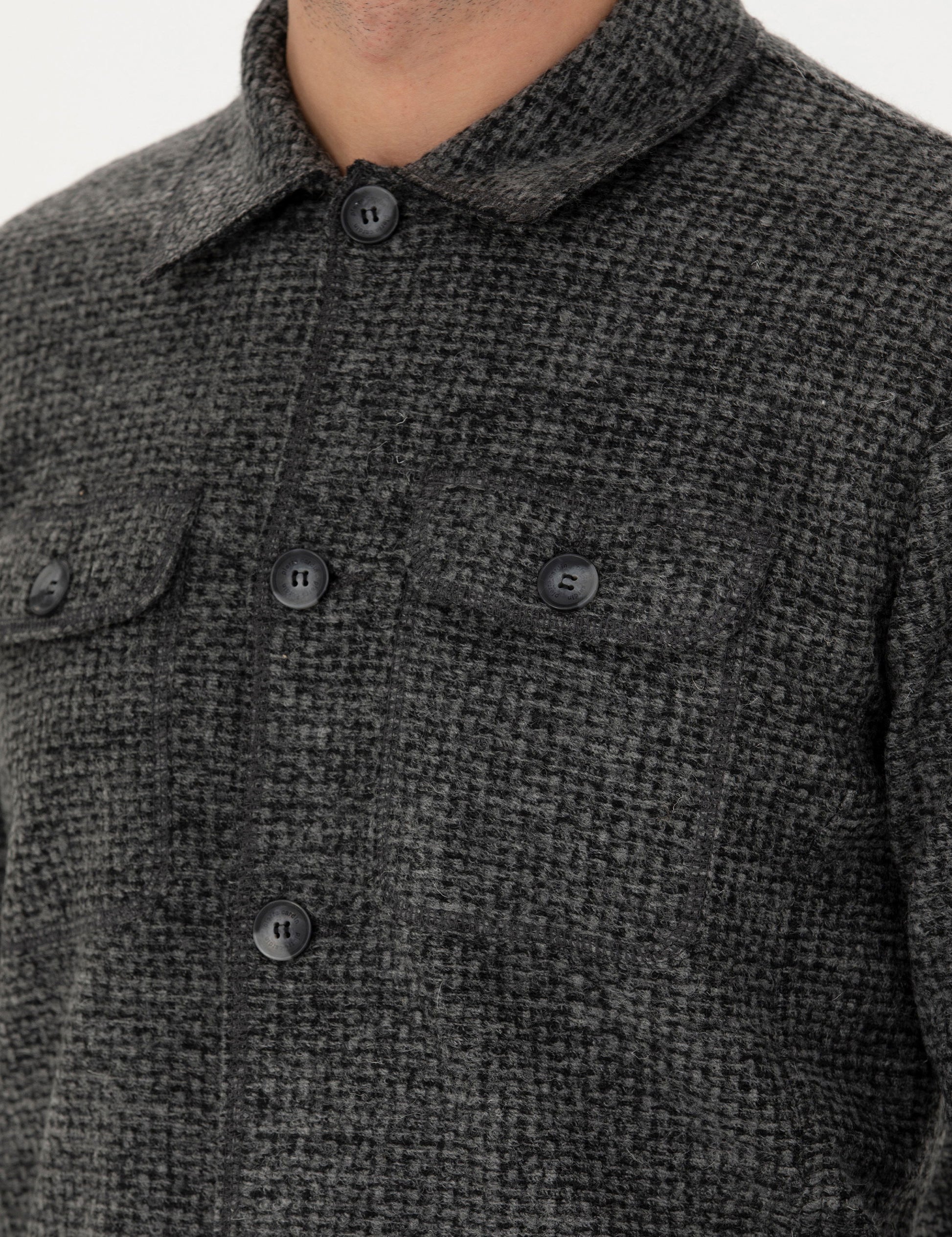 Anthracite Regular Fit Knitted Shirt