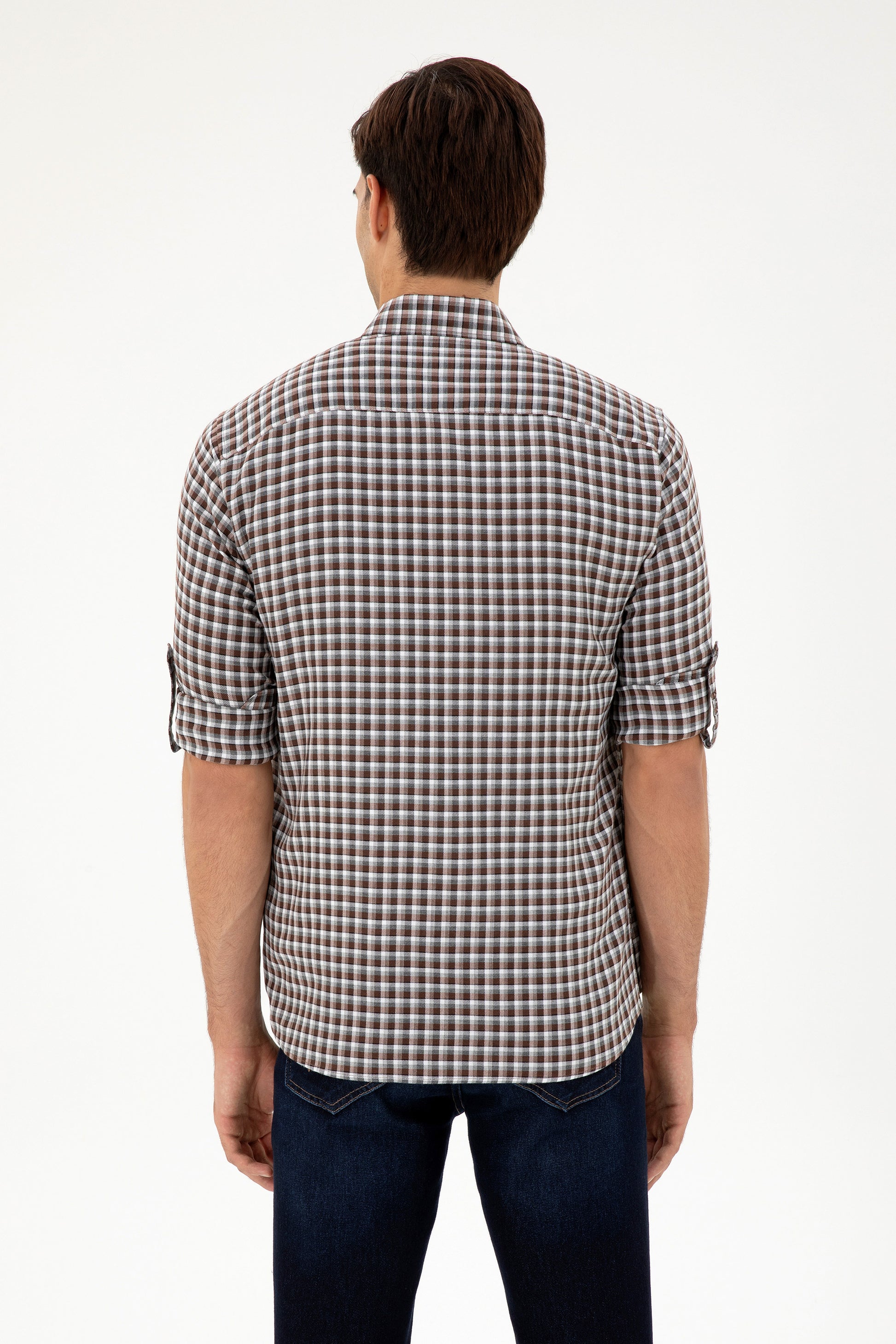 Men's Brown Long Sleeve Shirt