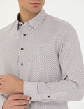 Brown Slim Fit Long Sleeve Shirt