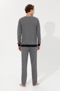 Men's Anthracite Melange Pajama Set