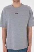Men's Comfort Fit Crew Neck Grey Melange T-Shirt