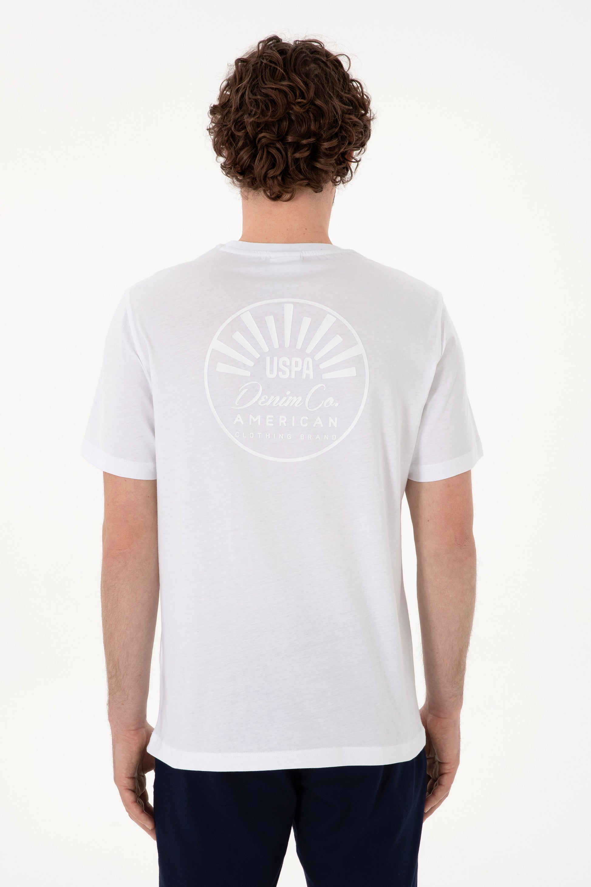 Men's Regular Fit Crew Neck White T-Shirt