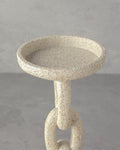 Chain Glass Candle Holder Cream