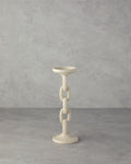 Chain Glass Candle Holder Cream