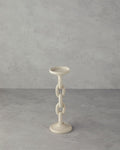 Chain Glass Candle Holder Cream