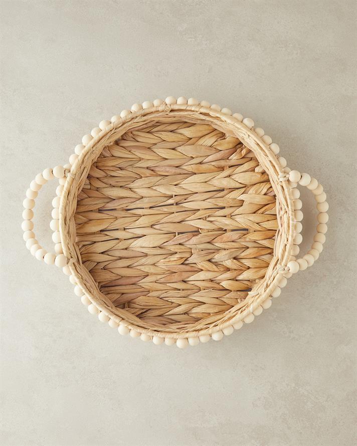 Chaplet Wicker Tray Brown
