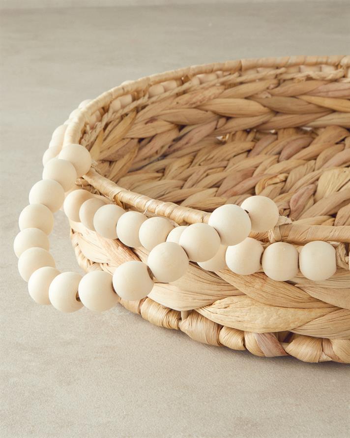 Chaplet Wicker Tray Brown